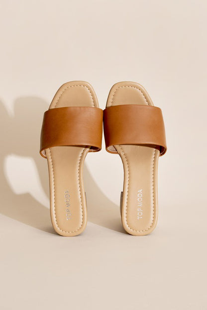 LAUREN-1 Slide Mule Heels