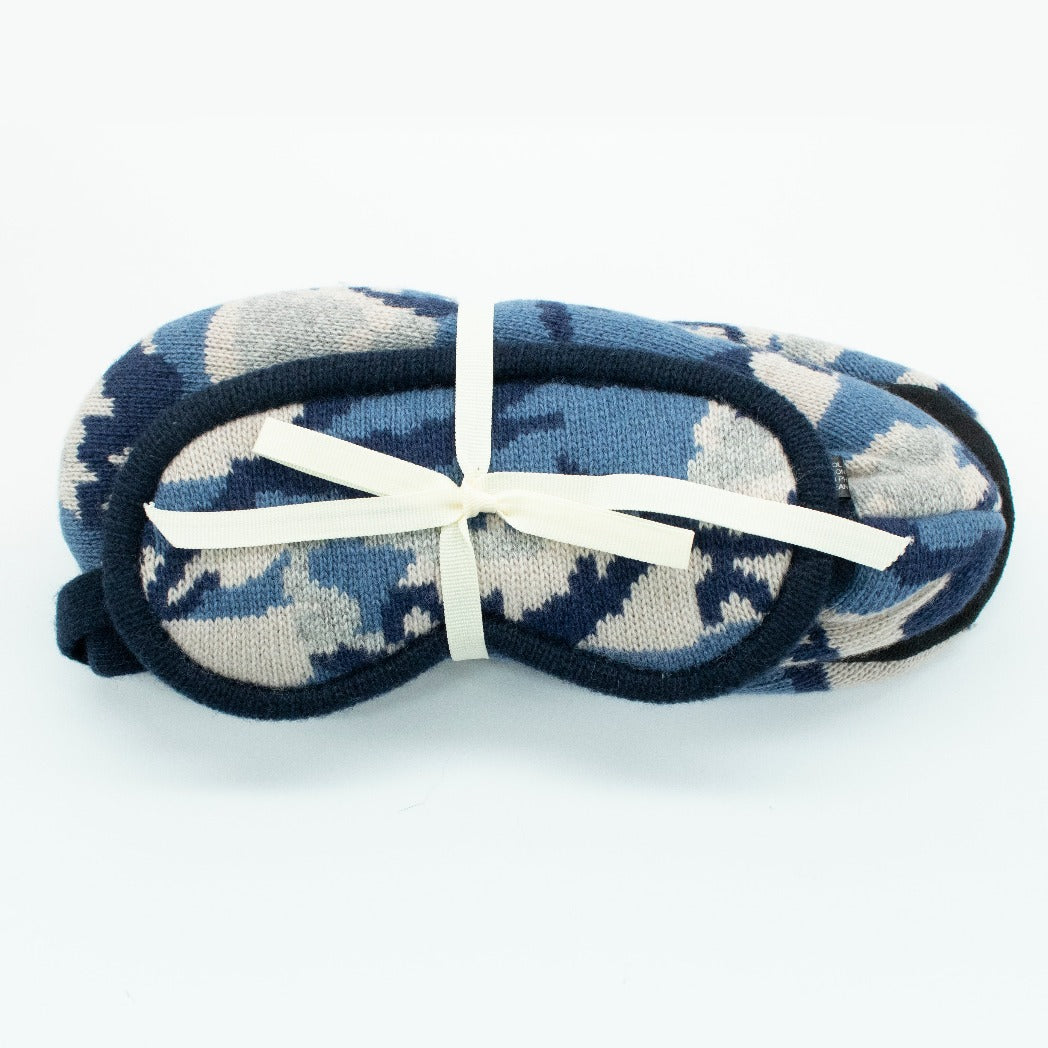 Camouflage slipper and mask travel set-1