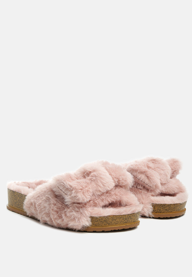 fuzz bow fur flats-6