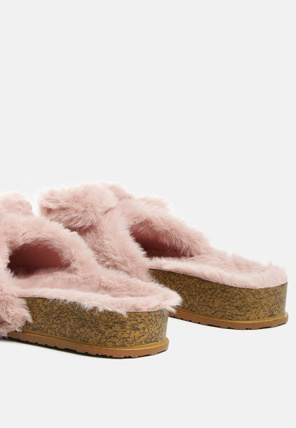 fuzz bow fur flats-7