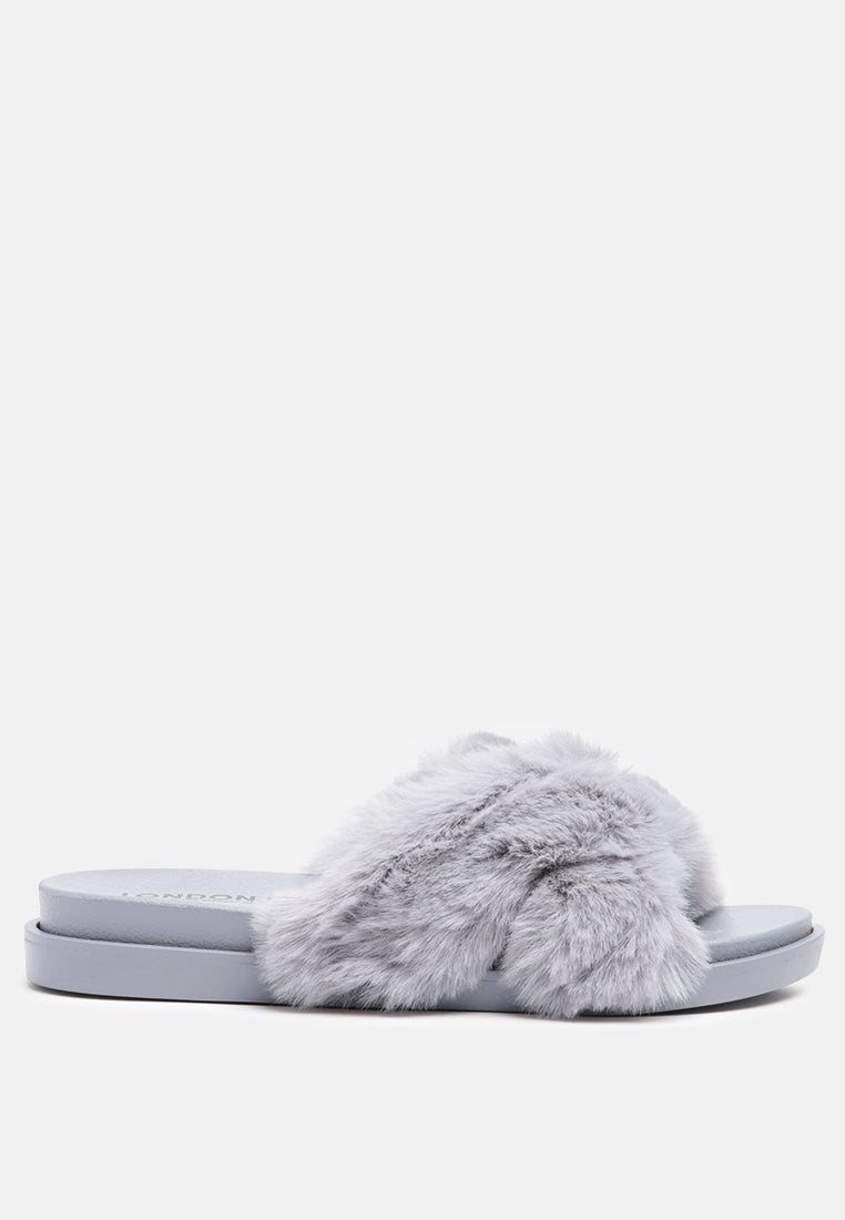 homey fur slip-on flats-0